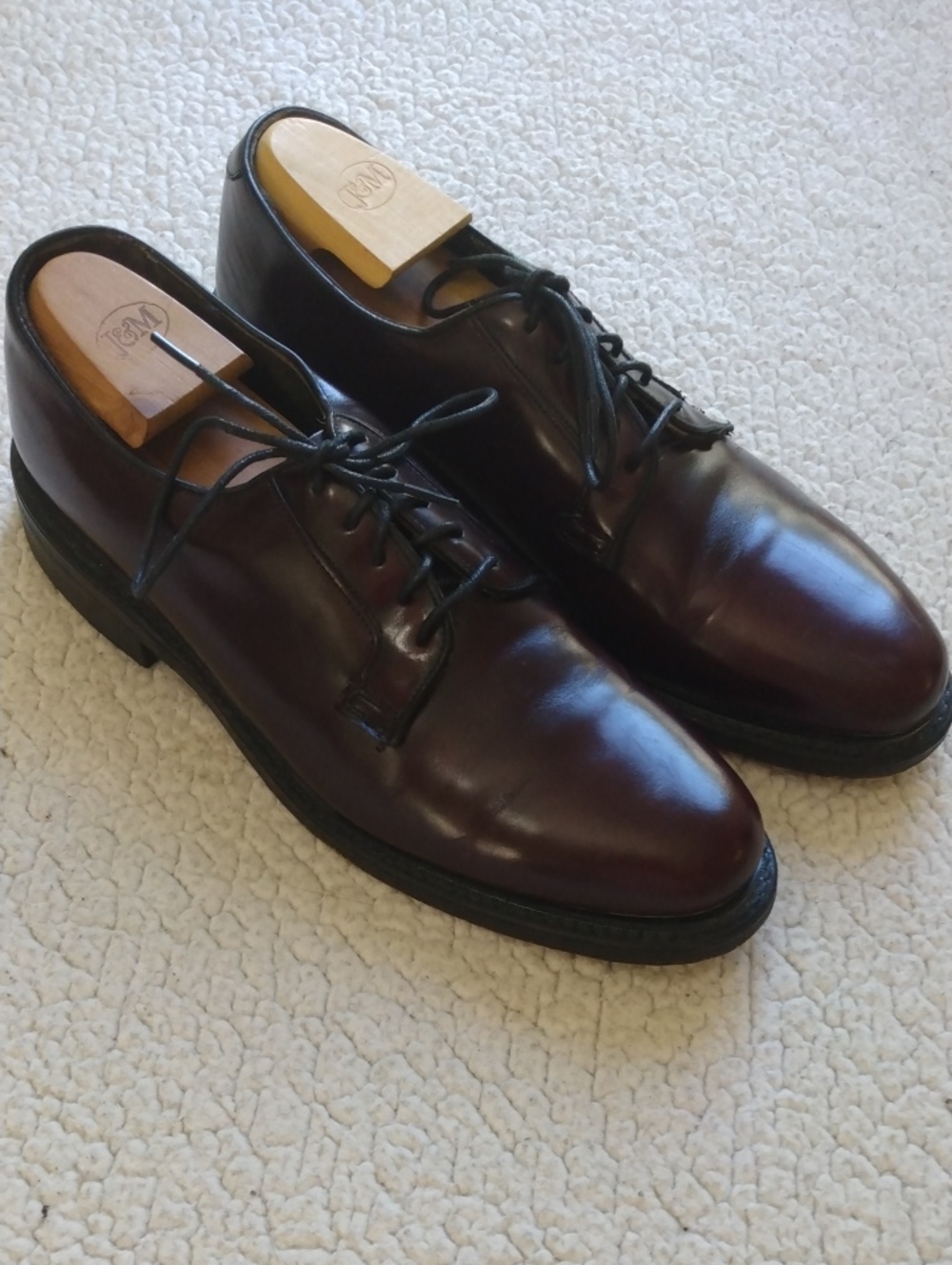 British Walkers Oxblood/Burgundy Leather Derby Shoes 10.5 D (Made in the USA)